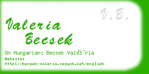 valeria becsek business card